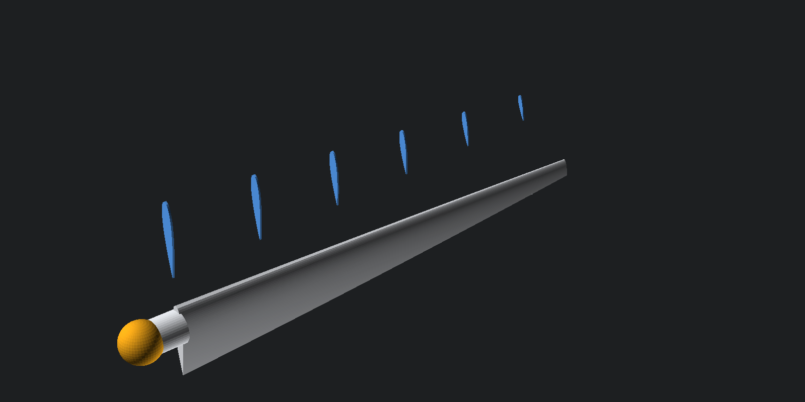 OpenSCAD wind turbine blade